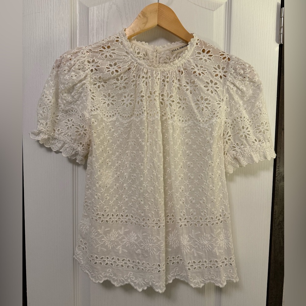 Ulla Johnson White Lace Blouse